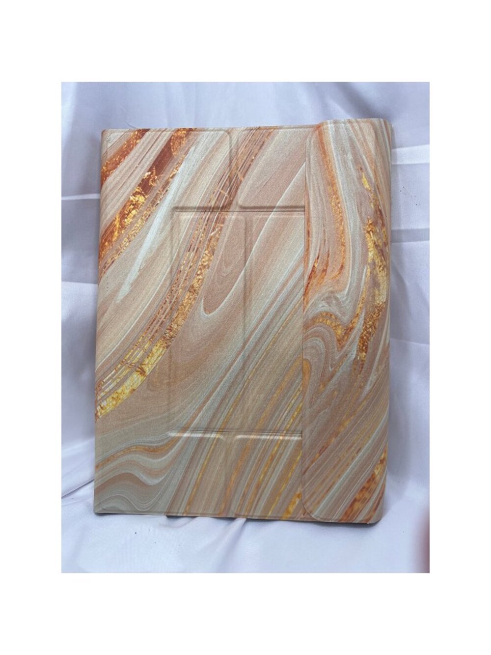iPad 10.2 Case 7th 8th 9th Gen Rose Gold Marble Folio Clear Back Cover